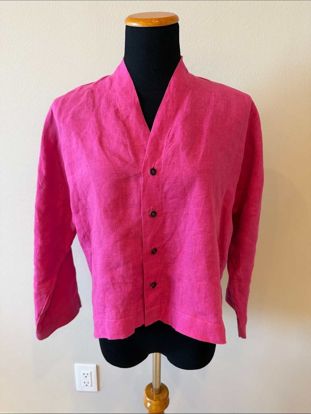 Eskandar Linen Button Front Top